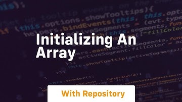 initializing an array