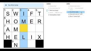 Today's New York Times NYT Mini Crossword 1 May 2022 solved answer