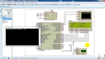 PIC18F4550 data logger with SD card and DHT11 sensor - Simulation