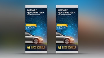 Eye Catching Professional Roll Up Banner Design - Photoshop Tutorial
