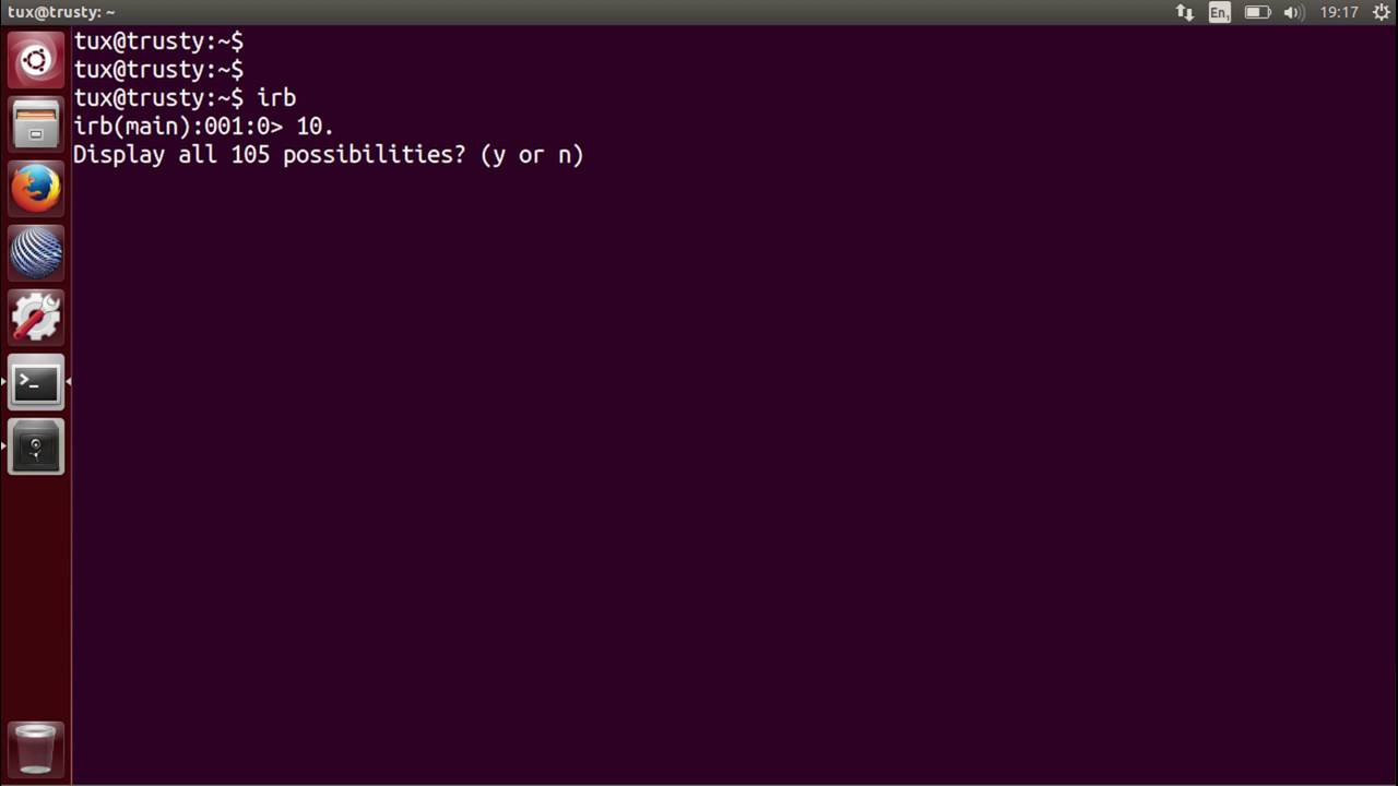 Ruby: Adding Completion to the IRB - YouTube