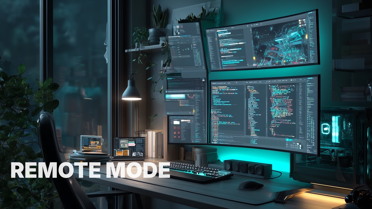 Modern Minimal Office | Remote Connection | Minimal Tech Ambience | Deep Work Music [No Ads]