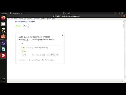Mathematica to TeX Form