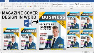 How to Create Magazine Cover Design in Ms word || Microsoft Word Tutorial