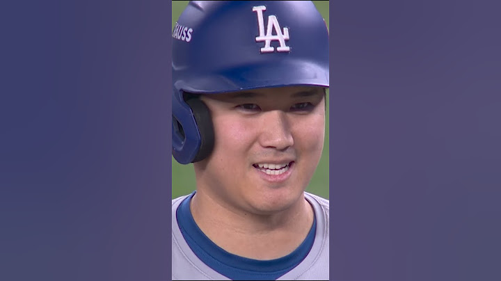 Shohei Ohtani giggles after it was proven that he was hit by pitch 😂 #mlb #yankees #worldseries