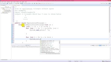 Draw an equilateral triangle without space in Java console