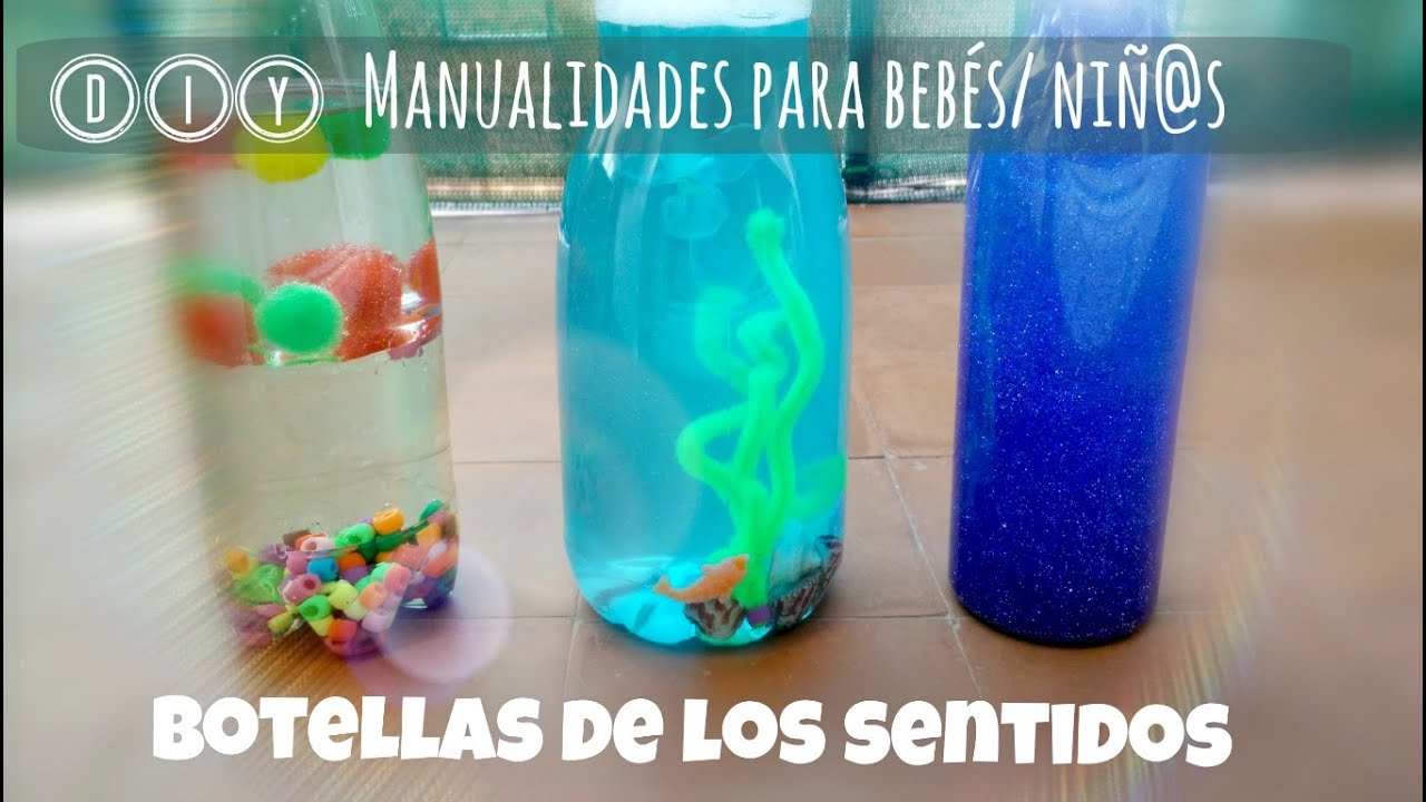 7 botellas sensoriales caseras para bebés con cosas que tienes por casa