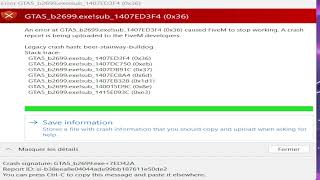 how to fix error GTA5_b2699.exe!sub_1407ED3F4 (0x36) for fivem english version