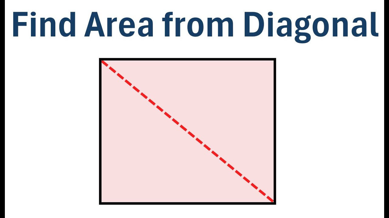 how-to-find-area-of-square-given-the-diagonal-youtube
