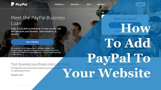 How To Add A PayPal Button To Your Website 2019