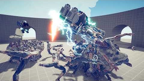 TABS Sci-Fi Faction vs 100 Zombies -  Totally Accurate Battle Simulator