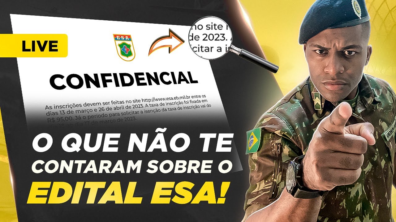 EDITAL ESA 2023 / 2024 O que não te contam sobre o edital CFGS YouTube