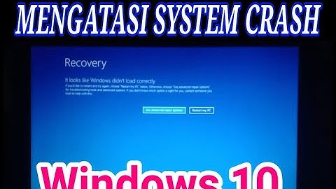 Apa maksud windows eror recovery pada laptop tohsiba