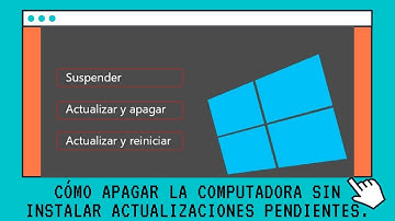 Apagar la computadora sin instalar actualizaciones pendientes. | SOLUCIÓN |WINDOWS 10