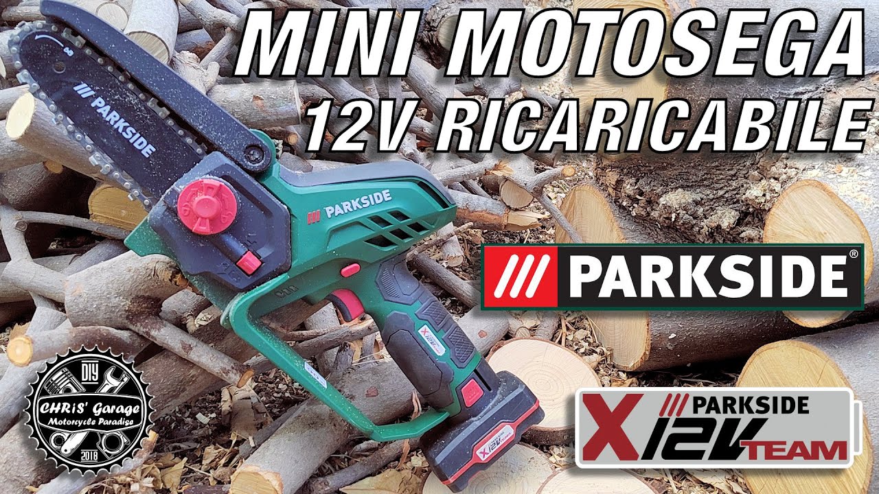 MINI MOTOSEGA A BATTERIA PROGREEN 12 V PGP 12.2 LI BRUSHLESS 2 BATTERIE  LITIO 2 Ah