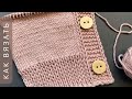 Красивая цельновязаная планка спицами для вязания кардигана 💗 Knit Beautiful Button Band And Border