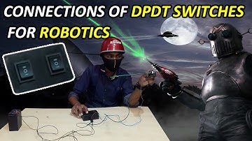 DPDT switch Connections With Diagram | controlling DC motor using DPDT switches.