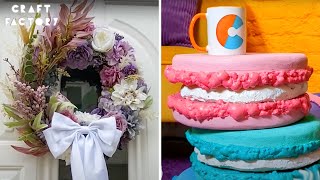 DIY Home Elegance: Crafting Flower Wreaths, Macaroon Side Tables, and Beyond!| Craft Factory