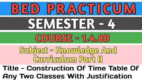 B.E.D Practicum 1.4.8B । 4 Semester। Knowledge And Curriculum Part 2। Shakti Sir।