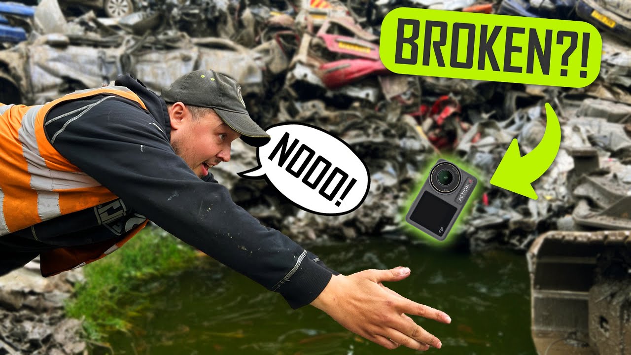 Our Camera Dropped in the Scrap Pond! IS THIS THE END?