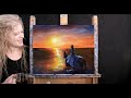 Learn How to Paint "HORSEBACK OCEAN SUNSET" with Acrylic - Paint & Sip at Home - Animal Step by Step