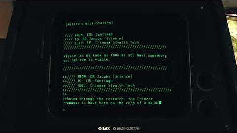 Military Work Station #1 (Whitespring Bunker) - Fallout 76 Terminal