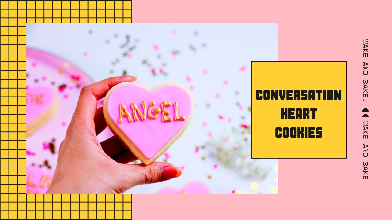 DIY Conversation Heart Cookies with a surprise inside!