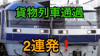 【桃太郎】貨物列車通過2連発！【三島駅と静岡駅】