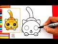 Aprende a dibujar un GATO KAWAII fácil | How to Draw a Cute Kitten Easy