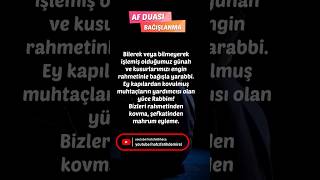 Af ve Bağışlanma Duası