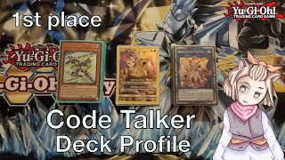 1st place Code Talker Deck Profile Yugioh - February 2021 Locals