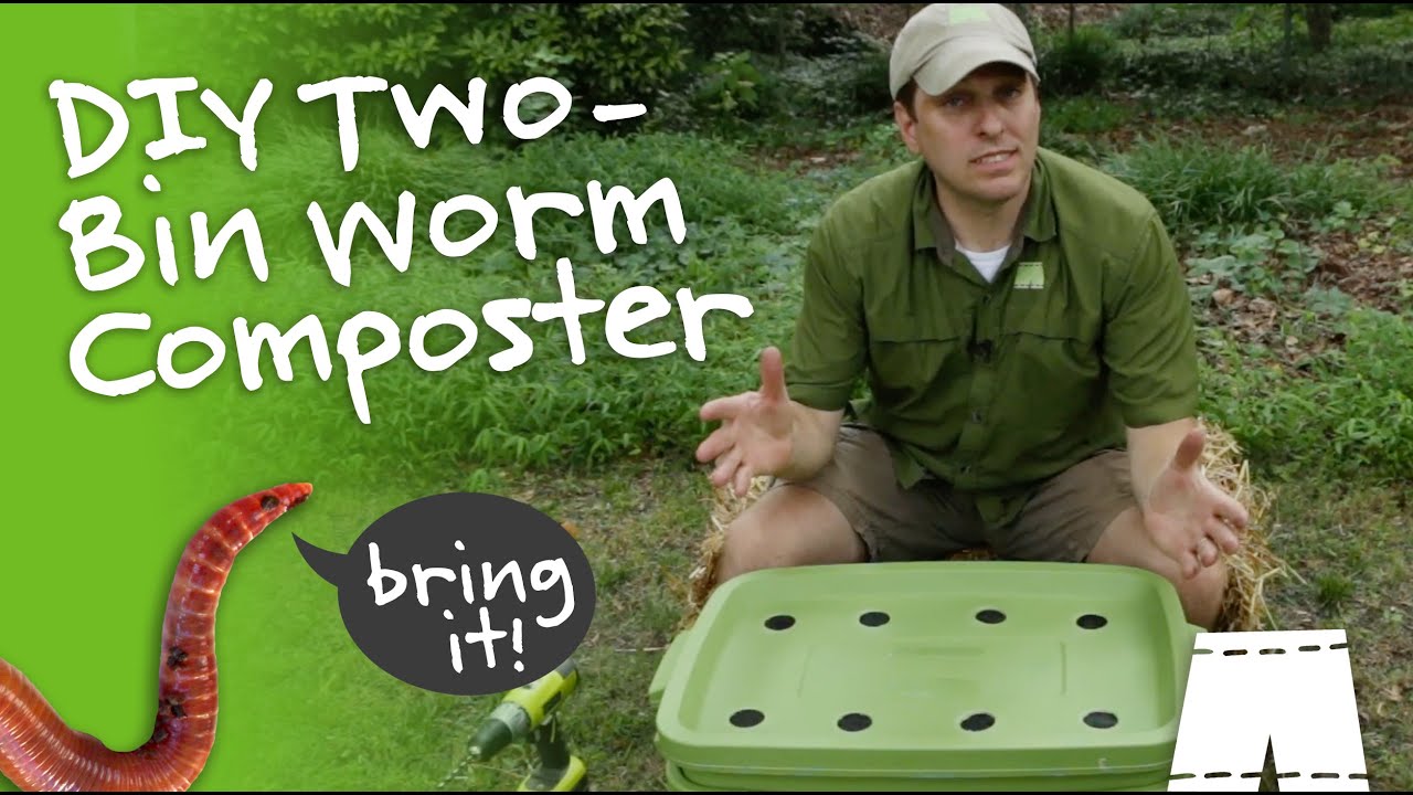 how to make a diy worm composting bin - youtube