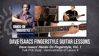 🎸 Dave Isaacs Guitar Lessons - Folk Pick Study - Demonstration of Lesson 8 - TrueFire