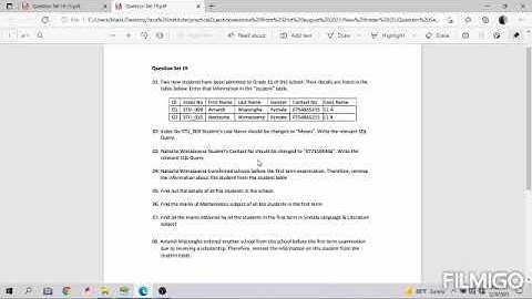 DBMS Question Session Task 19 | 1st Year | Semester 01 | Java Institute | Malki Dilshara Weerasekara