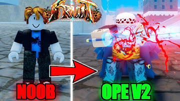 Noob To Pro With 0.03% Mythic OPE V2 Fruit In Fruit Battlegrounds...(Roblox)