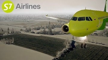 [P3Dv4] S7 Airlines landing at Munich | Chaseplane Replay | Early Morning Flight