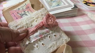 MINI FAUX SEW JUNK JOURNAL💕#satmornmakes  with Jill Norwood & #sewinlovefebruary  with  Anna Wight.