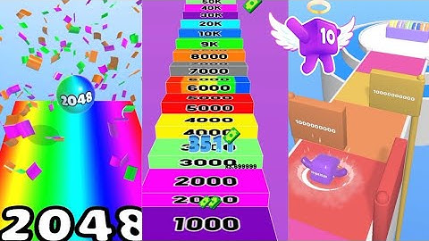 2048 | { Part - VXIII } Level Up Numbers vs Ball Merge 2048 Merge Number Run 3D Satisfying gameplay