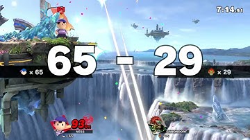 Smash Ultimate - Ness vs Level 9 CPU Ganondorf 65 Stock Battle - No Deaths