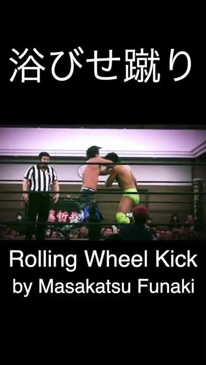 船木誠勝の浴びせ蹴り映像！！ Rolling Wheel Kick  #Shorts