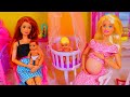         two barbie cute little baby care  decorating a baby bedroom