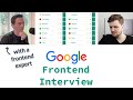 Google frontend interview with a frontend expert