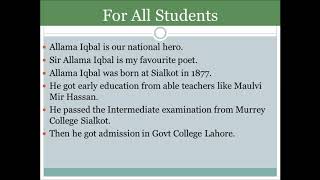 essay writing on allama iqbal in english