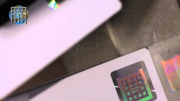 MicroPOISE™ Auto-Card Feeder PRO adding a security hologram to plastic cards