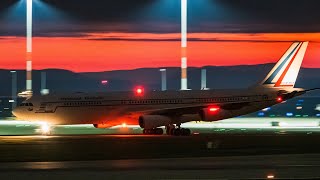 Fantastic Night Arrival French Air Force A342 & Westjet 789 Live Atc At Vancouver Yvr.