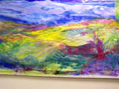Abstract landscape painting by artist Kathy Dobash...