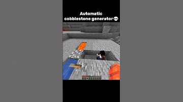 Automatic cobblestone generator 💀 #minecraft #trendingshorts #short #viralvideo #gaming