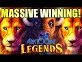 ★MASSIVE WINNING!★ INCREDIBLE!! ARISTOCRAT LEGENDS Slot Machine (BUFFALO, 50 LIONS, TIMBERWOLF)