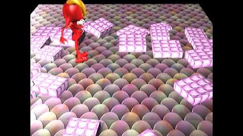 Truespace 7.5 3d character animation physics real time display.