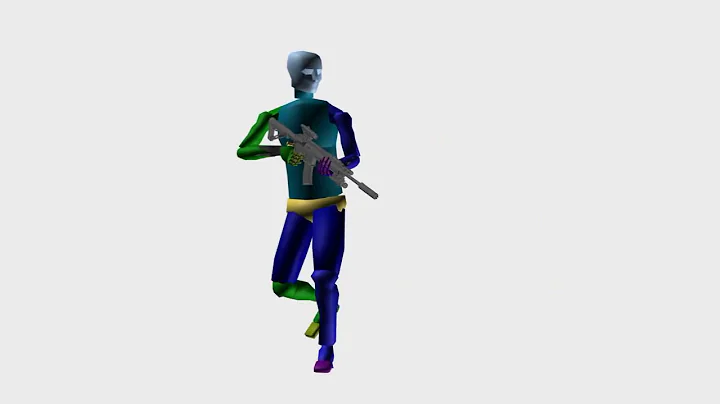Game Animation - Locomotion Rifle Sprint Stop Turn Left Side (3ds Max and Maya)